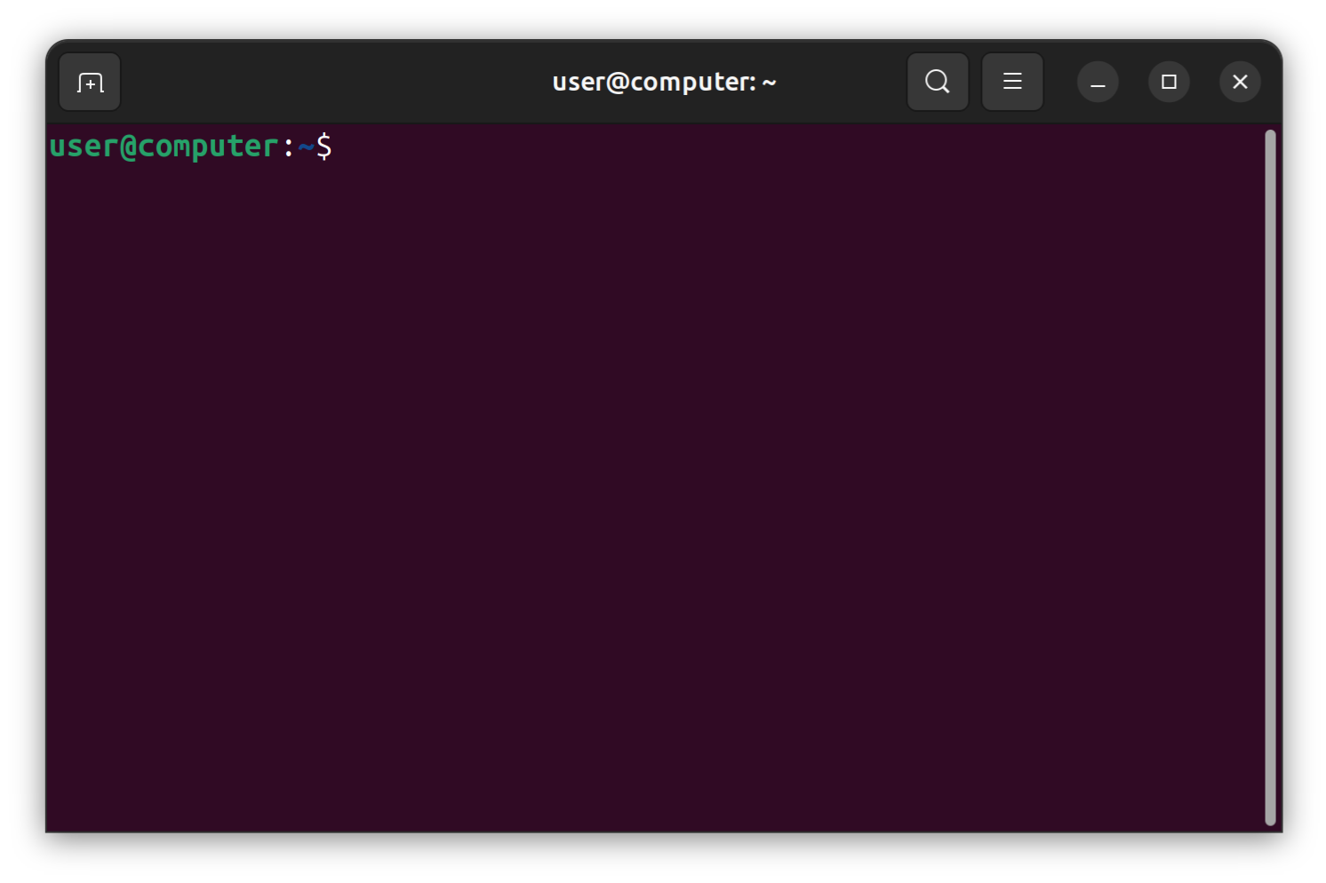 A new terminal window in Ubuntu 24.04