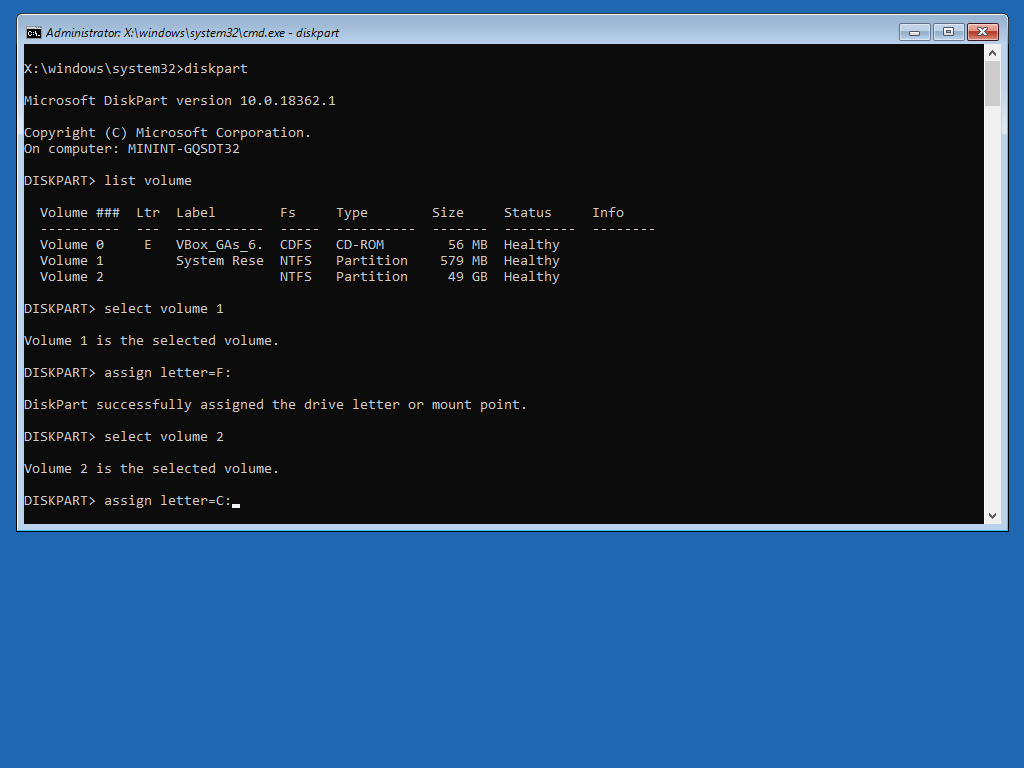 Disk partitioning example
